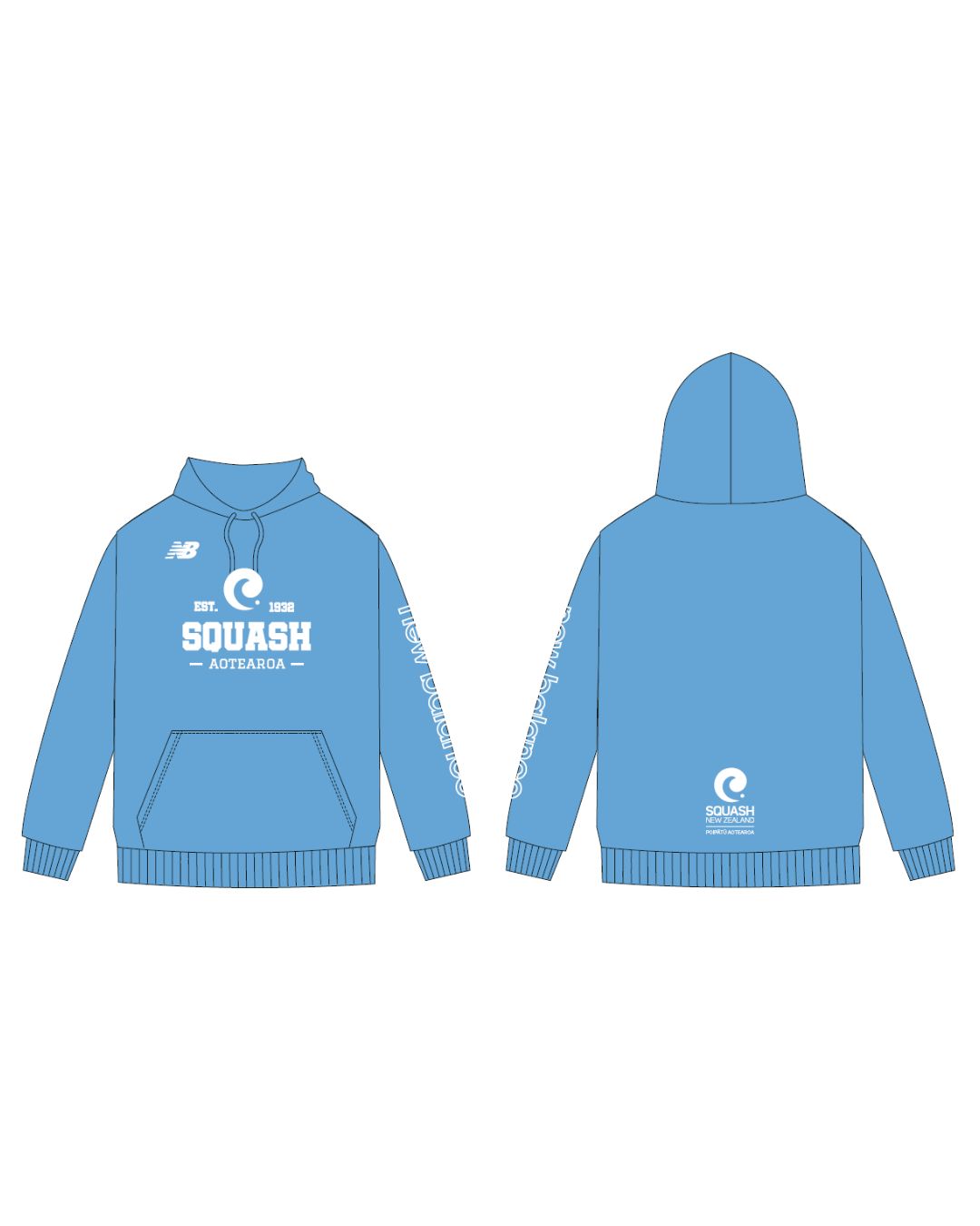NZ SQUASH | SKY UNISEX HOODIE