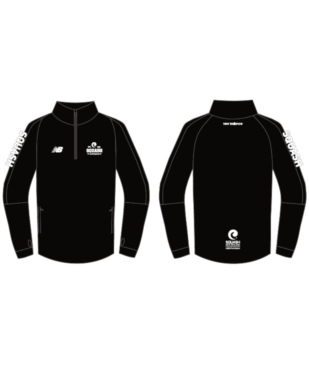 NZ SQUASH | BLACK UNISEX MIDLAYER