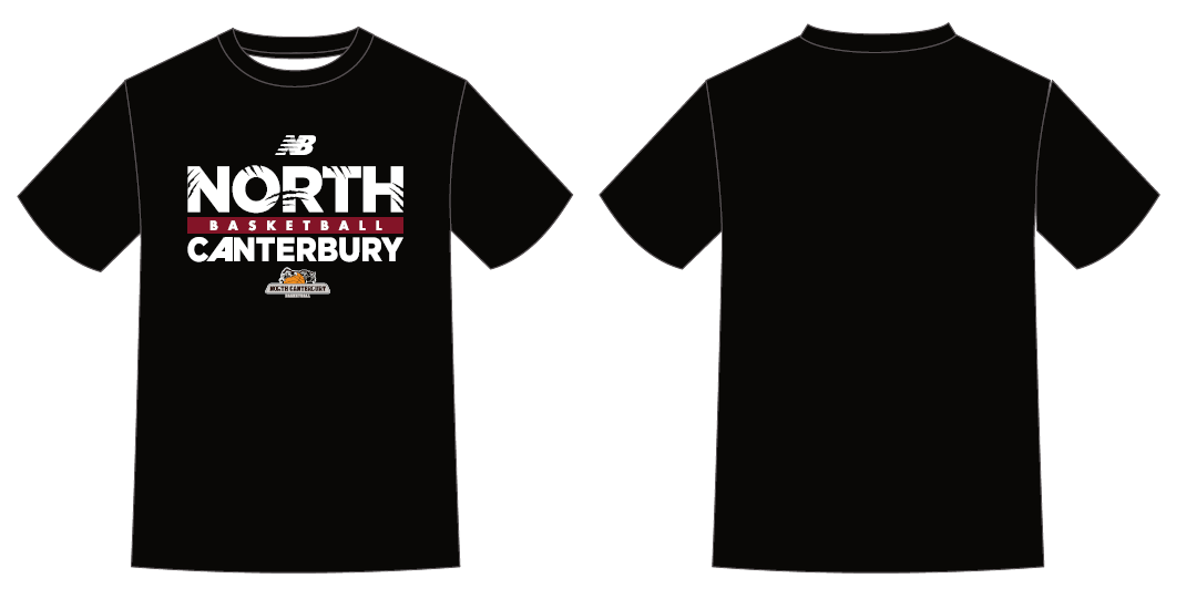 Nth Canterbury Basketball Black Cotton Tee