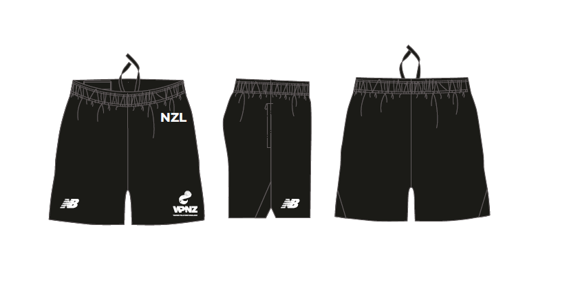 WPNZ Unisex Travel Shorts -Black - (Age Group)